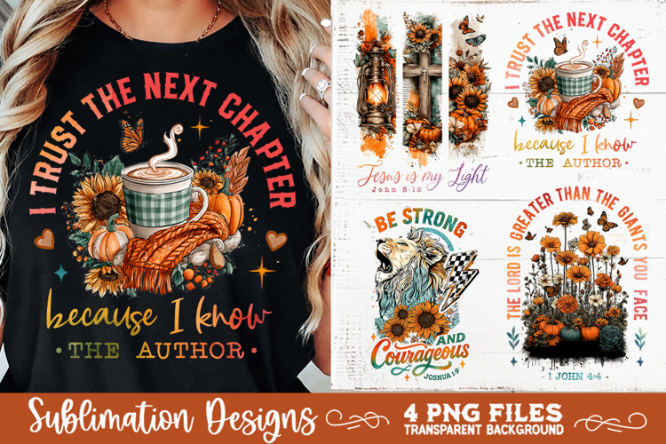 Christian Fall Inspirational 4 PNG Retro PNG Sublimation