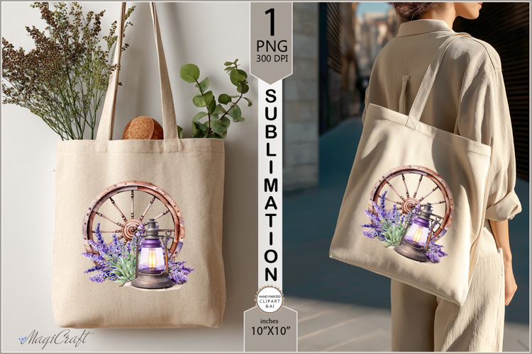 lavender sublimation| flower|Tote Bag Design| Sublimation