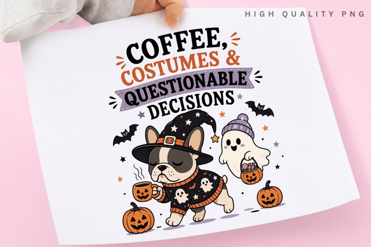 Coffee Costumes Questionable Decisions PNG Sublimation