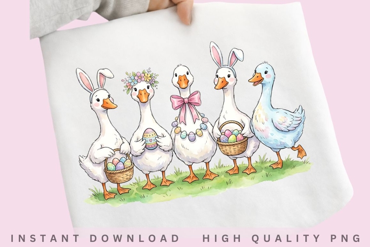Cute Easter Ducks PNG Design example image 1