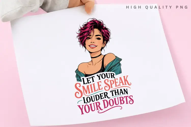 Let Your Smile Speak Louder PNG Sublimation Design