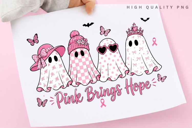 Pink Brings Hope, Breast Cancer PNG, Breast Cancer Ghost