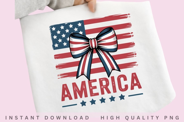 Patriotic America Bow PNG Design