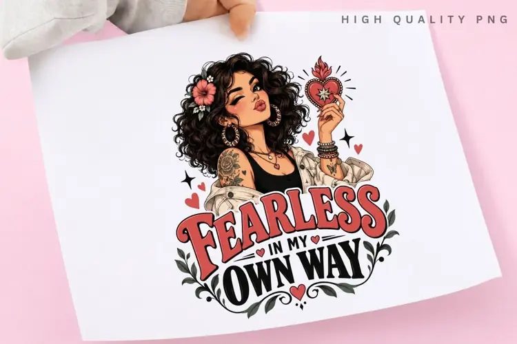 Fearless In My Own Way PNG Sublimation Design, Sassy