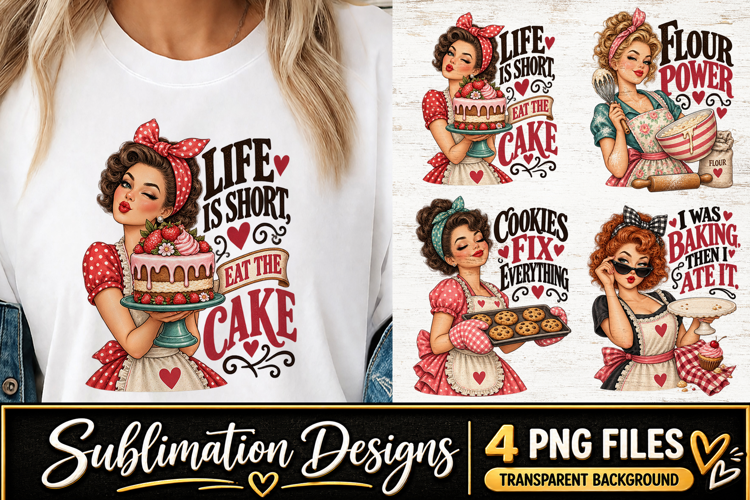 Funny Baking Clipart Sublimation PNG
