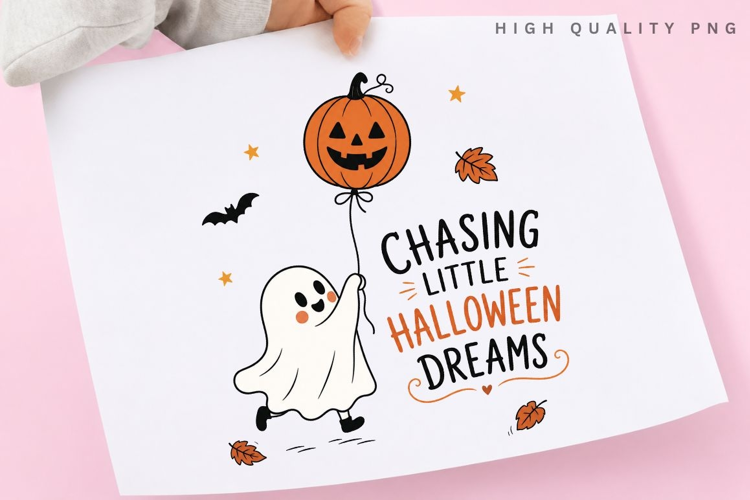 Chasing Little Halloween Dreams PNG Sublimation Design