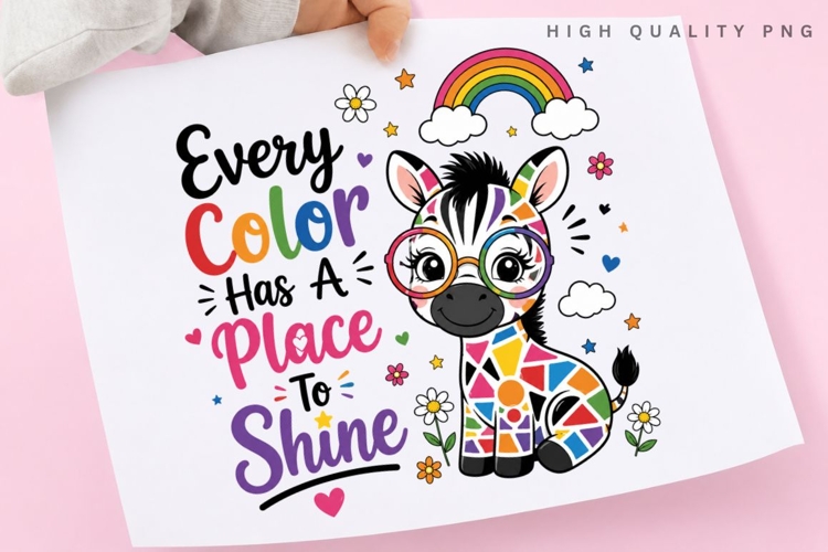 Every Color Has A Place To Shine PNG Sublimation Design