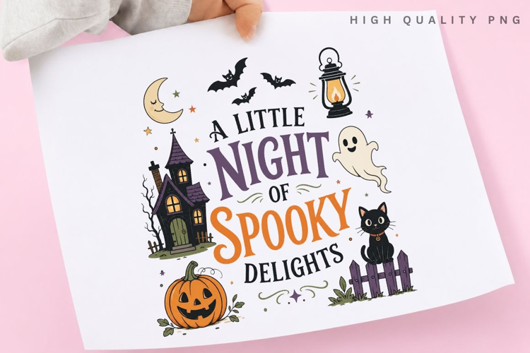 A Little Night Of Spooky Delights PNG Sublimation Design