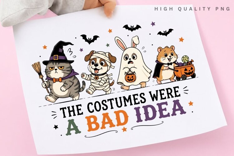 The Costumes Were A Bad Idea PNG Sublimation Design, Funny example image 1