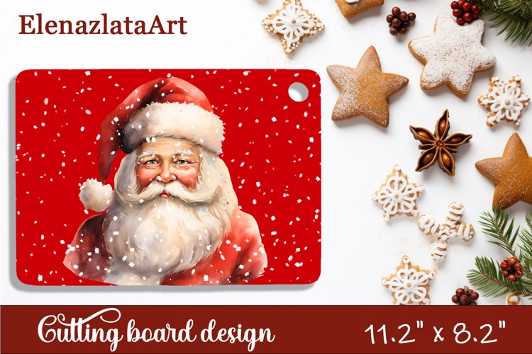 Sublimation cutting board Santa Claus, Sublimation Winter