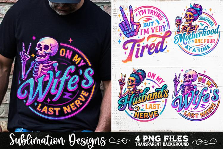 Funny Skeletons Sarcastic Retro PNG Sublimation