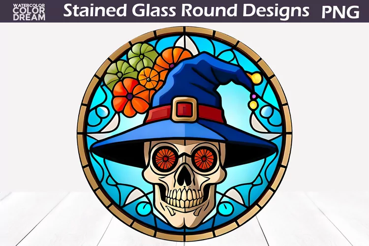 Skull Halloween Stained Glass | Halloween Design