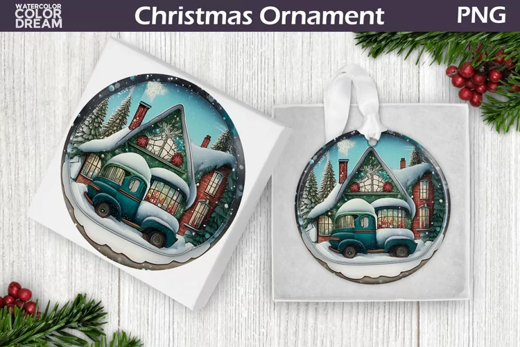 Vintage Truck Christmas Ornament| Village Christmas Ornament