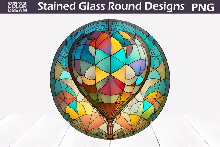 Air Balloon Stained Glass Sublimation | Abstraction Design