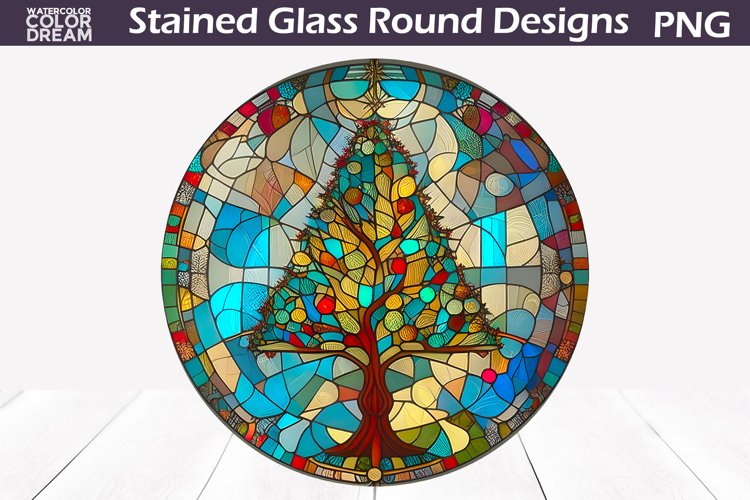 Christmas Tree Stained Glass | Chriasmas Tree Design example image 1