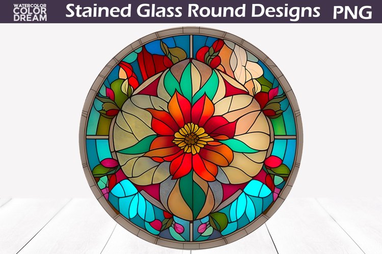 Flower Stained Glass | Poinsettia Stained Glass