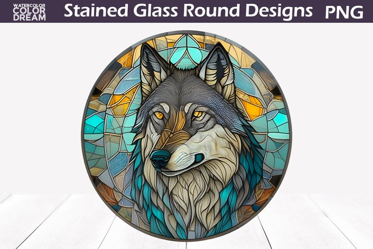 Wolf Stained Glass | Wolf Wind Spinner