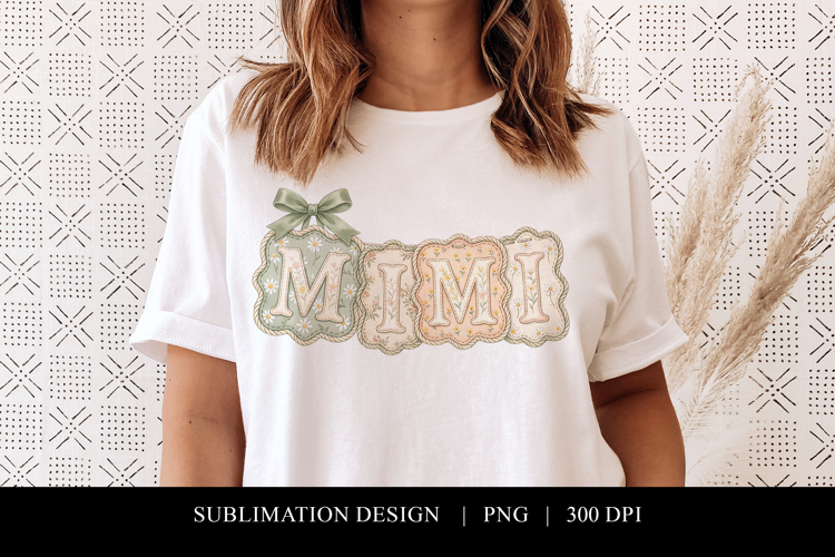 Floral Mimi Patchwork Sublimation Design