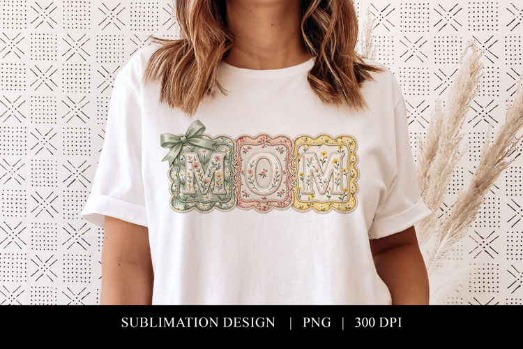 Botanical Mother Patchwork Sublimation Design