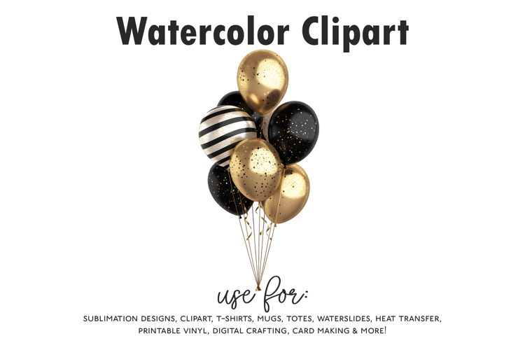 Balloon Clipart Black and White