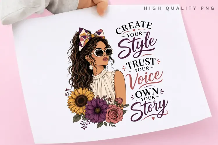 Trust Your Voice Own Your Story PNG Sublimation Design
