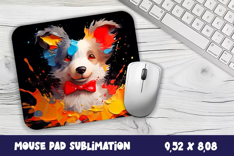 Animal Mouse Pad Sublimation Design | Dog mouse pad