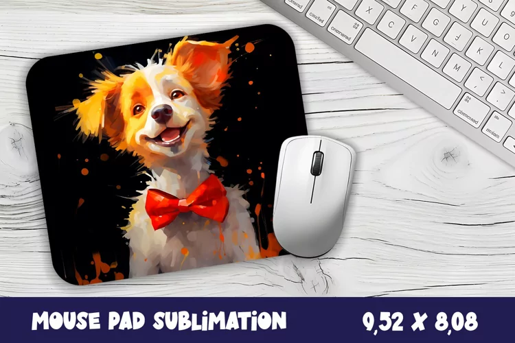 Animal Mouse Pad Sublimation Design | Dog mouse pad