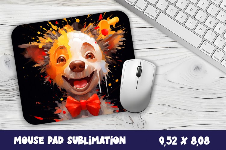 Animal Mouse Pad Sublimation Design | Dog mouse pad