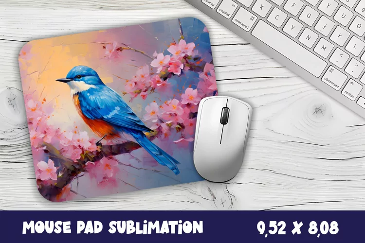 Mouse Pad Sublimation Design | bird mouse pad