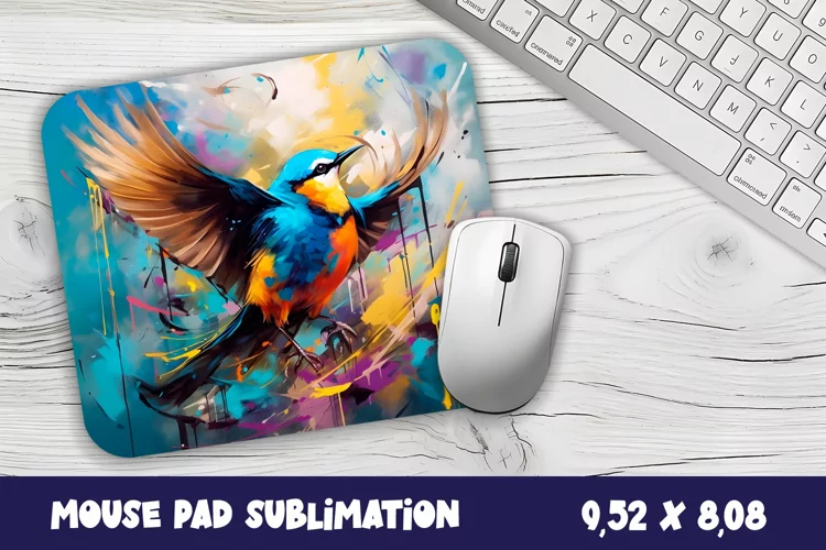 Mouse Pad Sublimation Design | bird mouse pad