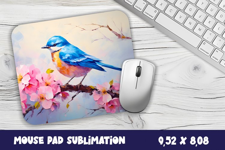 Mouse Pad Sublimation Design | bird mouse pad example image 1