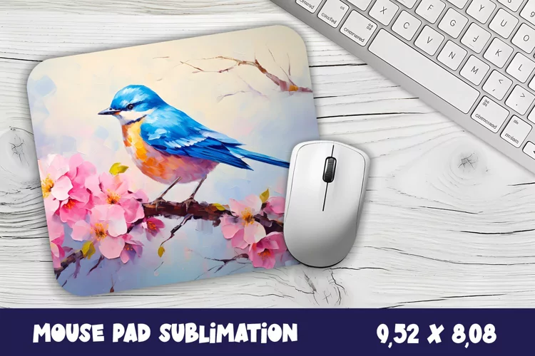 Mouse Pad Sublimation Design | bird mouse pad