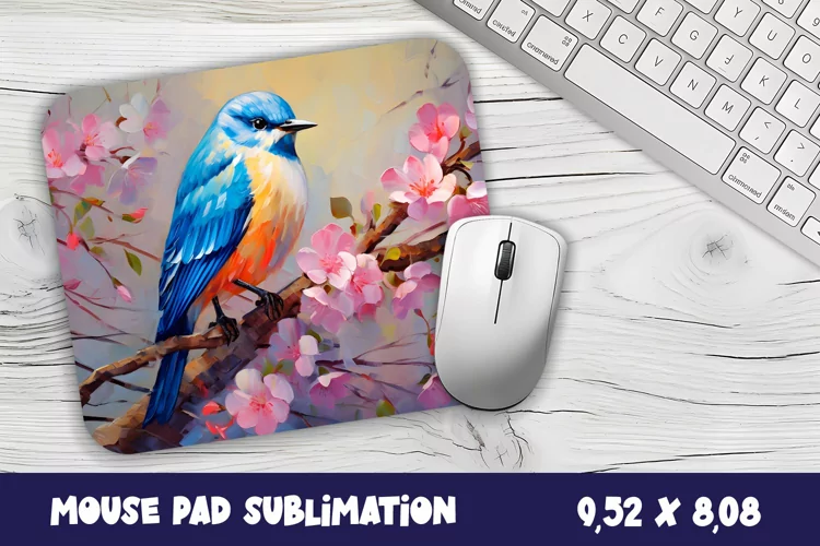 Mouse Pad Sublimation Design | bird mouse pad