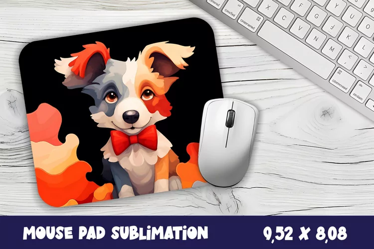 Animal Mouse Pad Sublimation Design | Dog mouse pad