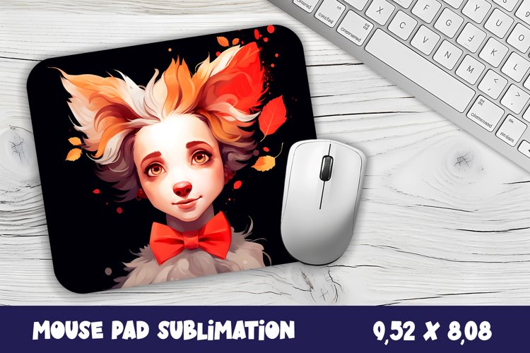 Animal Mouse Pad Sublimation Design | Dog mouse pad