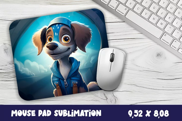 Animal Mouse Pad Sublimation Design | Dog mouse pad