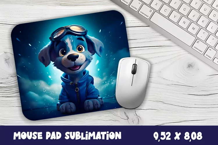 Animal Mouse Pad Sublimation Design | Dog mouse pad