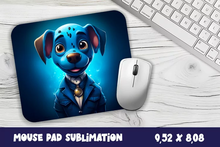 Animal Mouse Pad Sublimation Design | Dog mouse pad