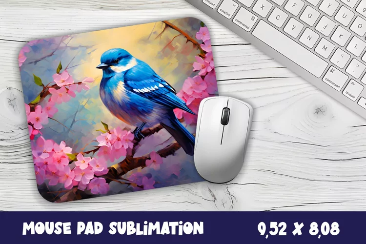 Mouse Pad Sublimation Design | bird mouse pad