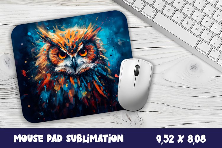 Mouse Pad Sublimation Design | bird owl mouse pad