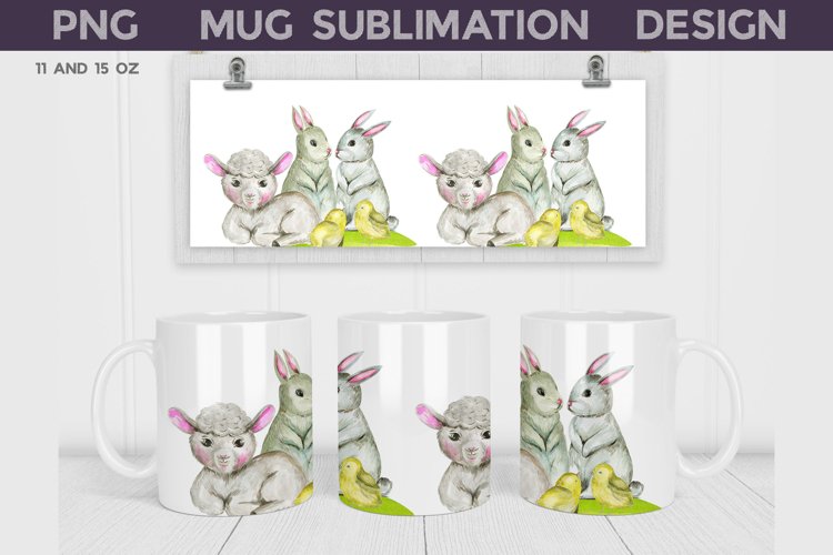 Easter Mug Sublimation | Animals Mug Wrap