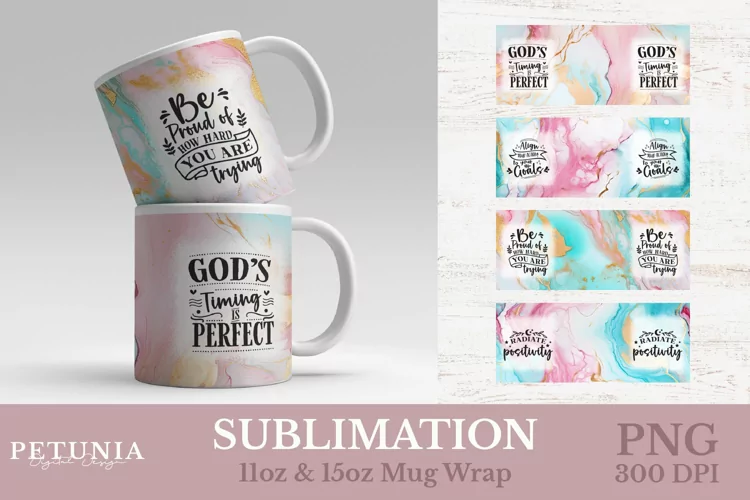 Motivational Mug | Sublimation Mug Wrap
