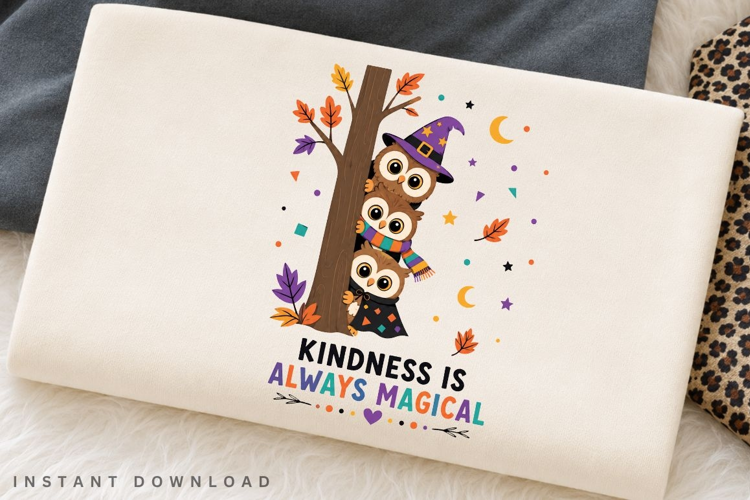 Kindness Is Always Magical PNG Sublimation Design, Halloween