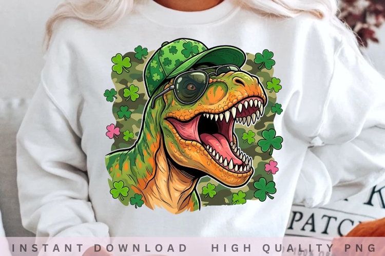 St Patrick T Rex Dinosaur PNG example image 1