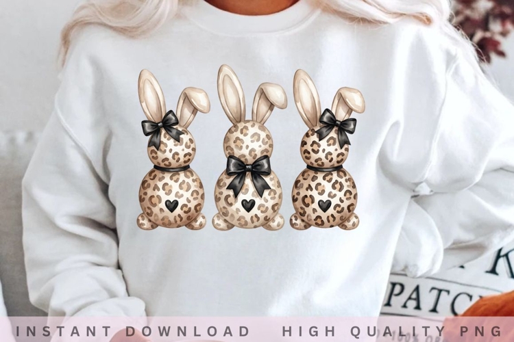Leopard Easter Bunny PNG Design example image 1
