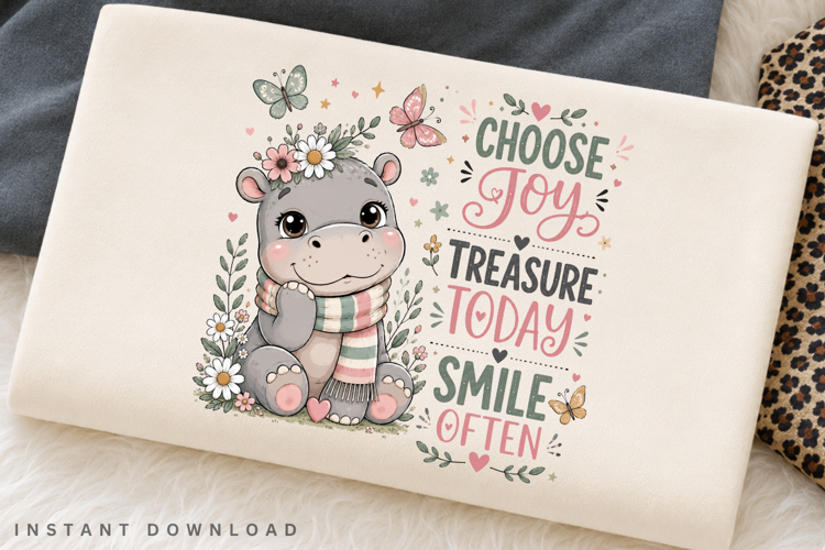 Choose Joy Treasure Today PNG Sublimation Design, Cute Baby