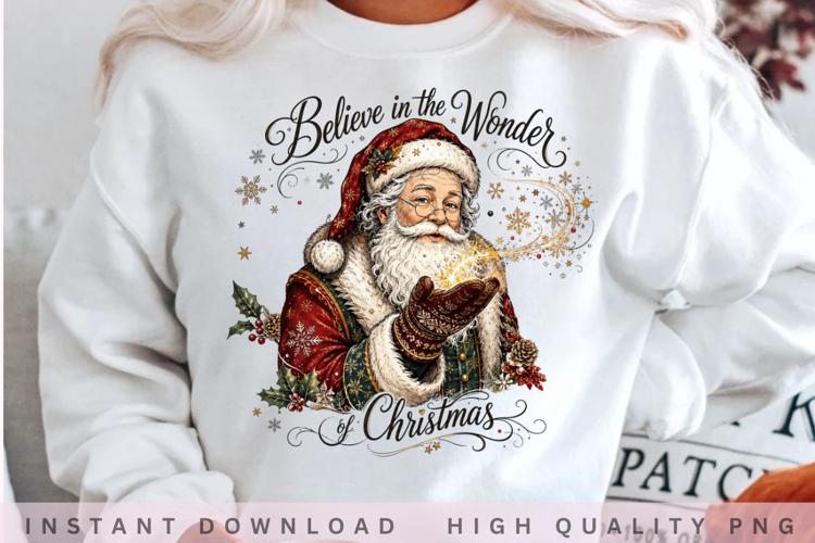Believe In The Wonder Of Christmas SVG Design