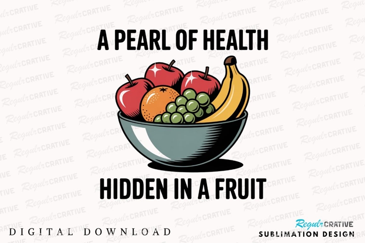 Bowl Of Fresh Fruit Health And Wellness Sublimation PNG
