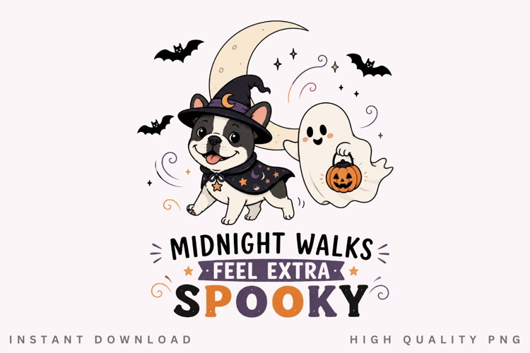 Midnight Walks Feel Extra Spooky PNG Sublimation Design