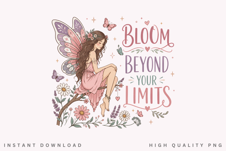Bloom Beyond Your Limits PNG Sublimation Design